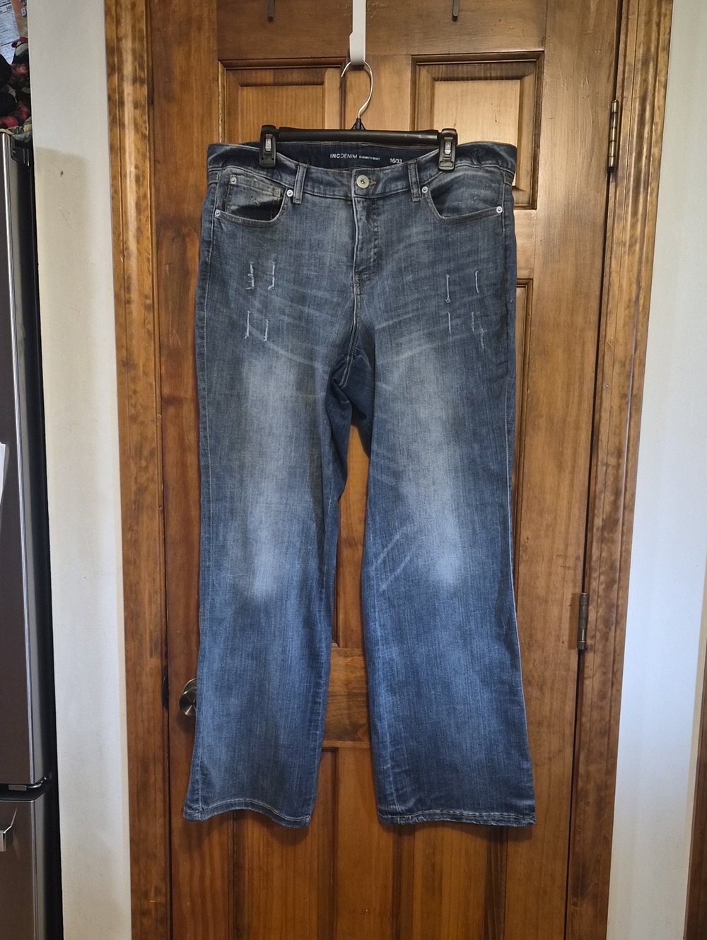 INC International Concepts Mid Wash Blue Boot Cut Jeans